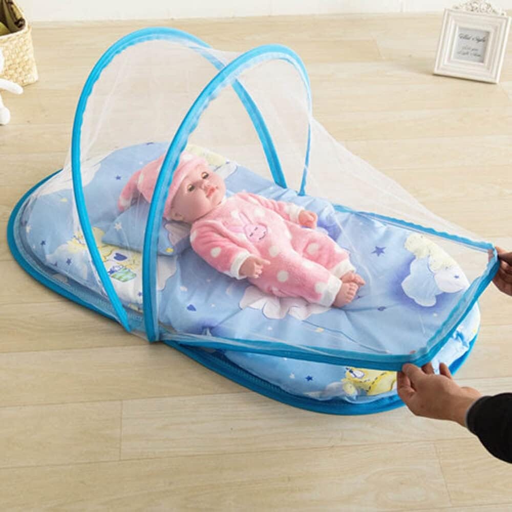 Moustiquaire Lit Bébé - SleepNest™ - Bleu - Bébé Doux Calin